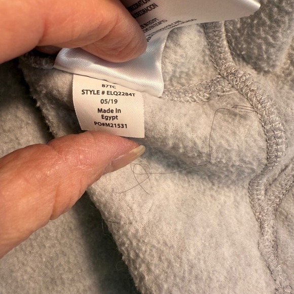 Eddie Bauer Womens Gray Heathered‎ Fleece 1/4 Zip Pullover Long Sleeve L G - Picture 7 of 13